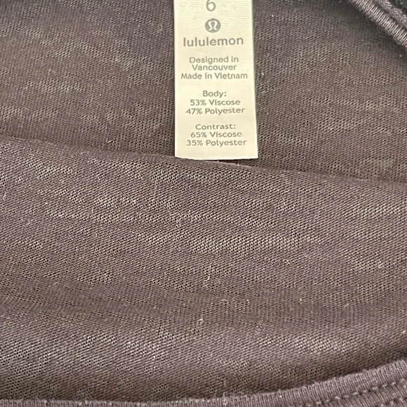 Lululemon Black Burnout Fabric Irregular Hem Top - Picture 6 of 7